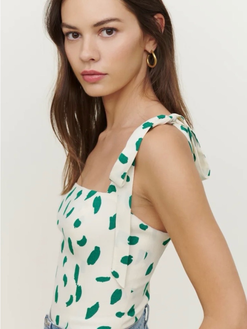 Reformation Ellora Top Ivory - Size 4 - Picture 2 of 4